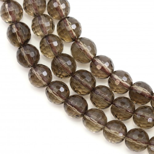 Smoky Quartz Faceted Round 6mm x 40 cm