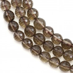 Smoky Quartz Faceted Round 6mm x 40 cm