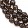 Smoky Quartz Faceted Round 16mm x 40 cm