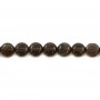 Smoky quartz flat round 8mm x 40cm 