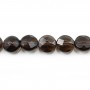 Smoky Quartz Faceted Flat Round 10mm x 40cm 