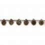 Smokey quartz drop flat 7x9mm x 40cm    