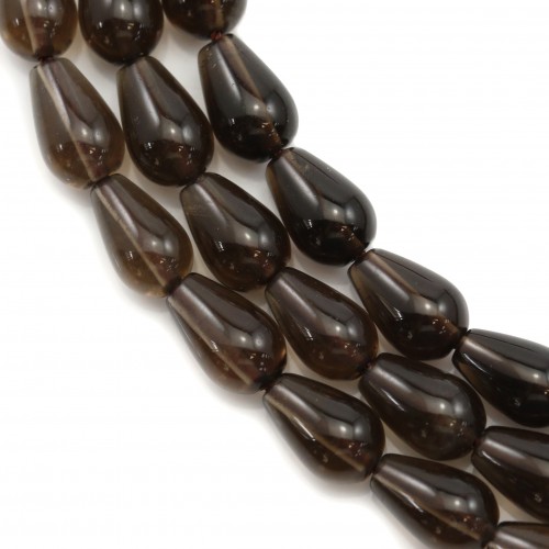 Smoky Quartz teardrop 5x8mm x 40cm