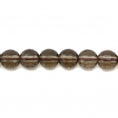Quartz Fumé Ronde Facette 4mm x 40 cm 