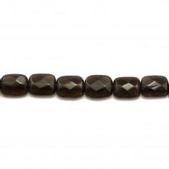 Quartz Fumé Rectangle Facette 8x12MM x 40cm 