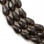Smoky Quartz Faceted Teardrop 8x20mm x 40cm