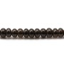 Quartz fumé, en forme de rondelle lisse, 4 * 6mm x 40cm