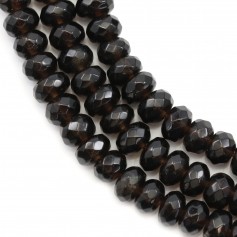 Smoky Quartz Faceted Rondelle 3x6mm x 40 cm 