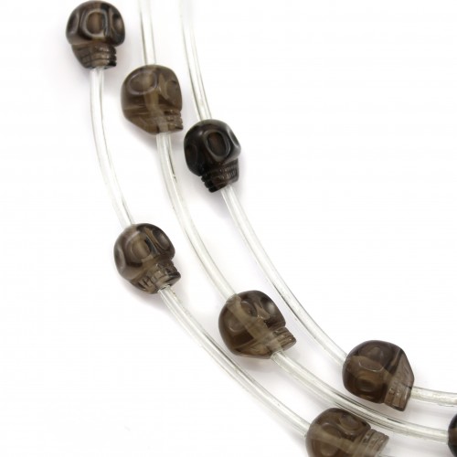 Smoky quartz skull 12mm x 40cm（10pcs）
