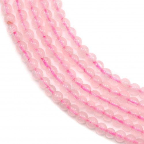 Quartzo rosa redondo 2mm x 38cm