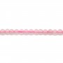 Quartz rose rond 2mm x 40cm