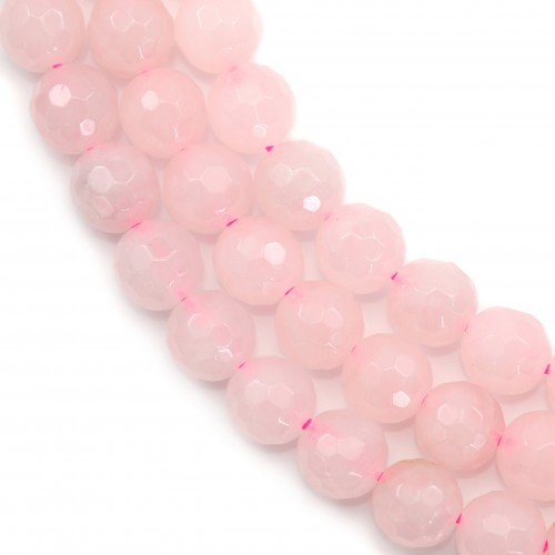 Quartzo Rosa Redondo Facetado 6mm x 40cm