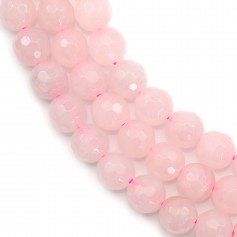 Quartz Rose Ronde Facette 6mm x 40cm 