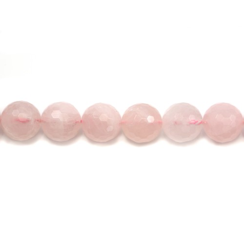 Rose Quartz Faceted Round 16mm x 2pcs