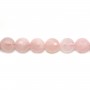 Quartz Rose Ronde Facette 16mm x 40cm 