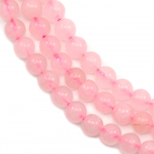 Cuarzo rosa redondo en alambre 4.5mm x 39cm