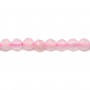 Quartz Rose Ronde Facette 3mm x 40cm 