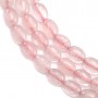 Quartz rose, de forme oval, 6x8mm x 39cm