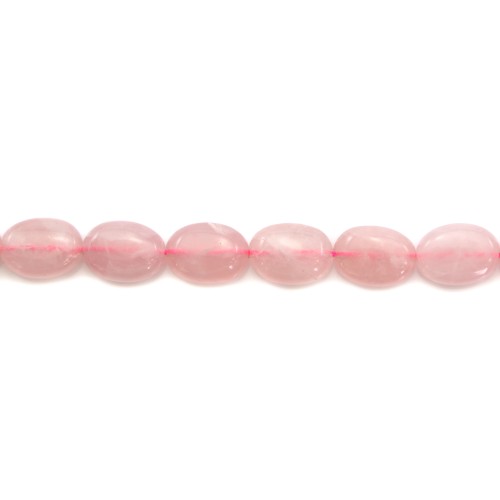 Rose Quartz Oval 12x16mm x 40cm