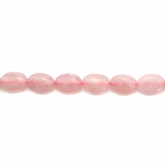 Quartz Rose Ovale 12x16mm x 40cm 