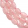Quartz Rose Ovale 12x16mm x 40cm 