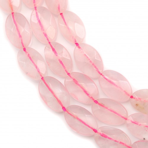 Pink Quartz Oval  faceted 10x14mm x 40cm