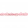 Quartz Rose Ovale facette  13x18mm x 40cm 