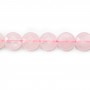 Rose Quartz Flat Round faceted 10mm x 40cm