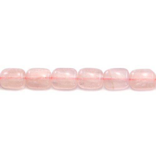 Pink quartz rectangle 8x10mm x 40cm
