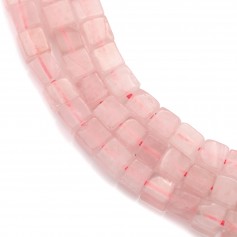Pink quartz in cube shape, measuring 4mm, x 40cm