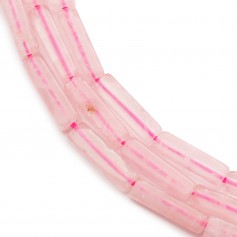 Quartz rose, en forme de rectangle 4x13mm x 40cm