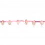 Rose quartz  teardrop facet 6x8mm x 40cm 