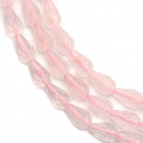 Cuarzo rosa en forma de gota 5.5x8mm x 40cm