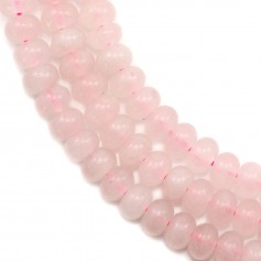 Pink quartz, in a shape of a roundel, 4 * 6mm x 40cm