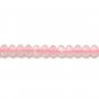 Rose Quartz Faceted Rondelle 3-4mm x 40cm