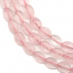 Quartz rose, de forme oval facette, 6x8mm x 39cm