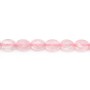 Quartz rose, de forme oval facette, 6x8mm x 39cm