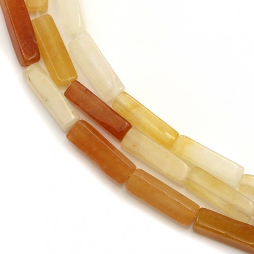Aventurine orange, en forme de rectangle 4x13mm x 40cm