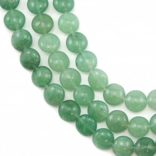 Aventurine, ronde plate, 10mm x 40cm