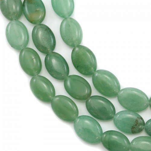 Aventurine, ovale, 10x14mm x 38cm