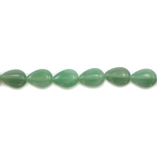 Aventurine goutte plate 13x18mm x 40cm