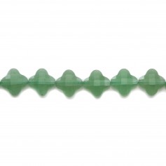 Aventurine trèfle facette 13 mm  x 1pc
