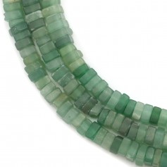 Aventurine, forme rondelle carré, 2.5x4.5mm x 39cm