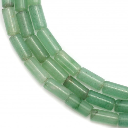 Aventurine verte, en forme de tube, de taille 4x8mm x 40cm