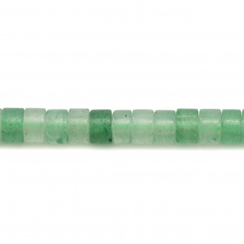 Aventurine, rondelle Heishi, 2x4.5mm x 38cm