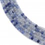 Aventurine bleu rondelle facette 1.5x2.2mm x 40cm