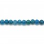 Apatite of blue color and in round shape, 2mm x 40cm