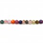 Mix of stones, in faceted round shape, 3.5mm x 39cm