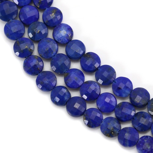 lapis lazuli rond plat facette 4mm x 39cm