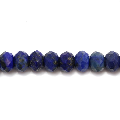 Lapis lazuli faceted rondelle 5x7mm x 40cm 